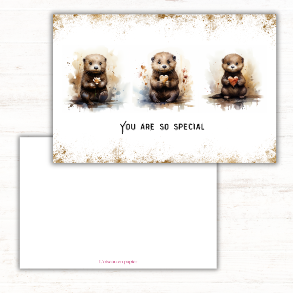 Betoverende Otter Trio Speciale Wenskaart